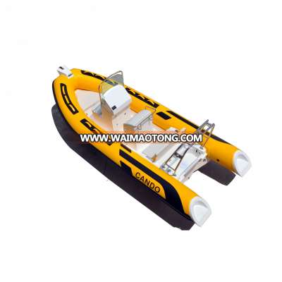 CANDO CE certificate RIB 520B the fiberglass hull inflatable  boat with cheap price