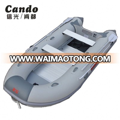 CE CANDO Aluminum Pontoon Inflatable Boat Aluminum Hull Inflatable Boat