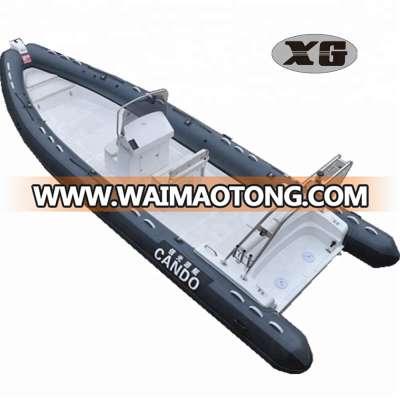 CE certificate Shinkwang CANDO RIB880B Fiberglass Inflatable Boat/Fiberglass RIB