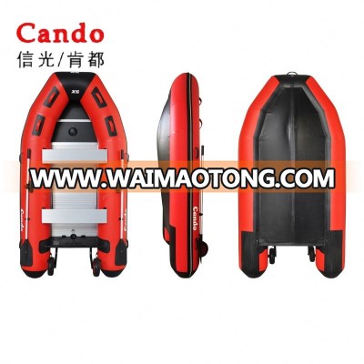 Fashionable Style Pvc Cando Ce Certificate Me270 Aluminum Inflatable Boat For Tourism Fishing