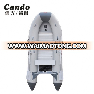 CE CANDO Pvc Inflatable Inflatable Boat Aluminum Floor Yacht Boat Price